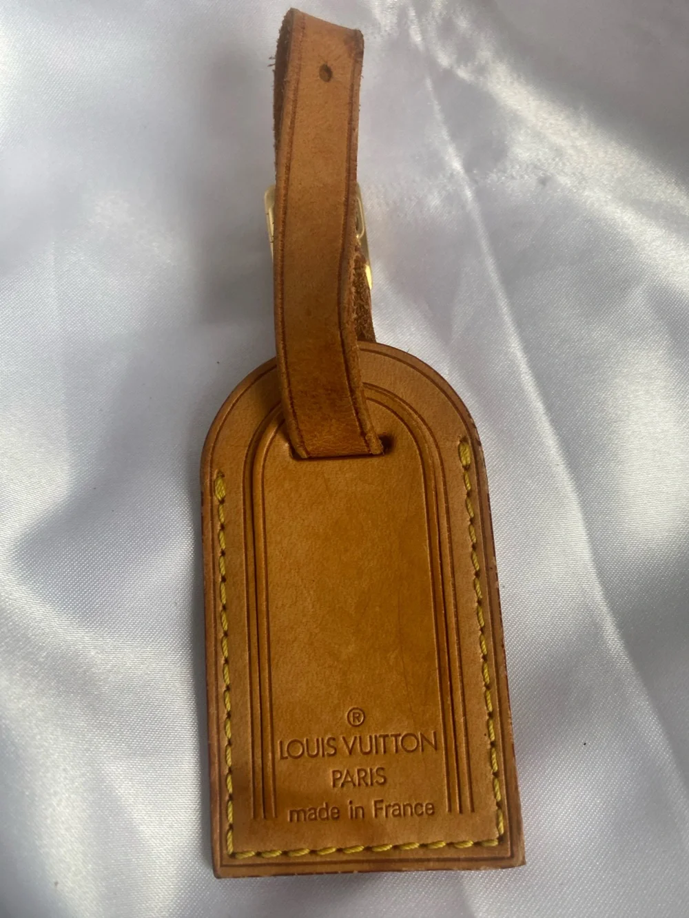Louis Vuitton Vachetta Leather Luggage Tag • Brown • Made in France